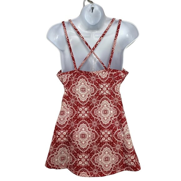 Womens Red & White Mandala Print Strappy Tank Top Size Small - Picture 5 of 10